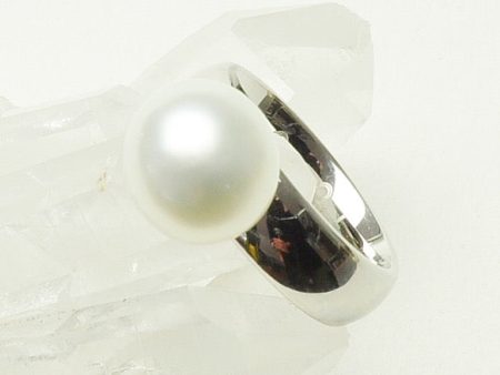 White South Sea Pearl on Cobalt Chrome Band Discount