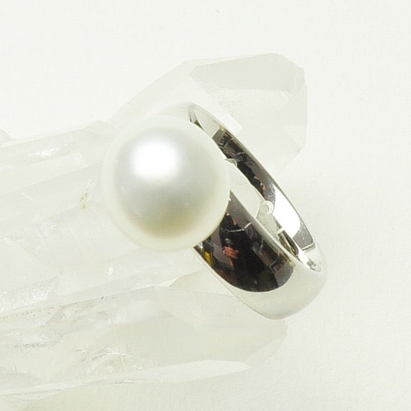 White South Sea Pearl on Cobalt Chrome Band Discount