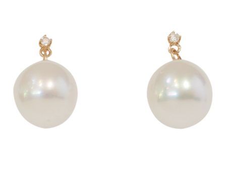 White South Sea Drop Pearls with Diamonds Online