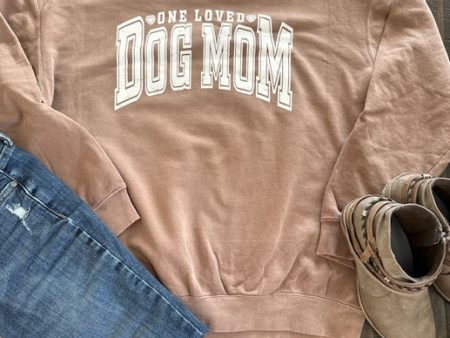 One Loved Dog Mom Crewneck Online Sale