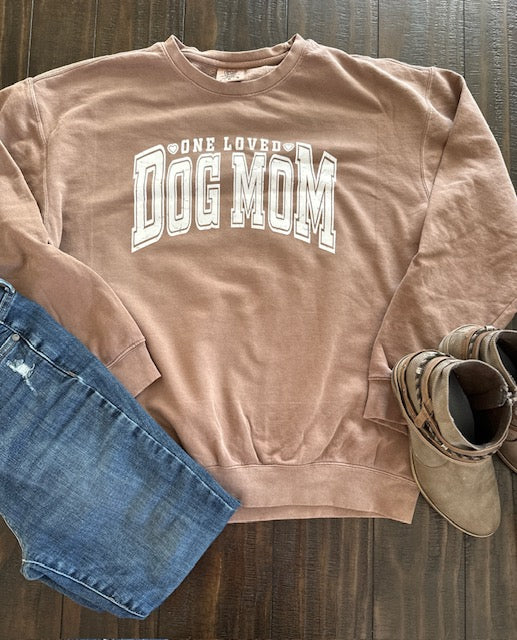 One Loved Dog Mom Crewneck Online Sale