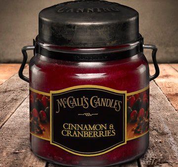 CINNAMON and CRANBERRIES Double Wick Classic 16oz Online Hot Sale