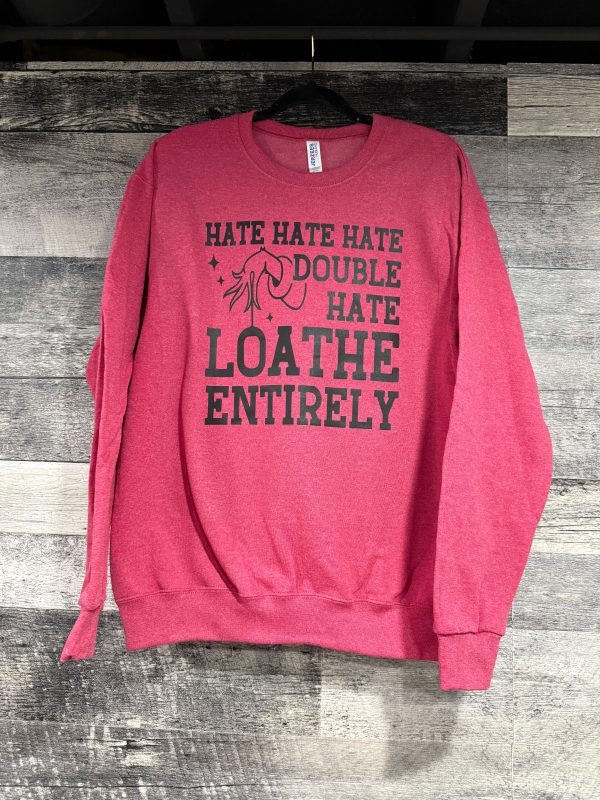 Hate, Loath Crewneck For Cheap