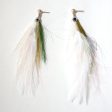 White Feather Earrings on Sale