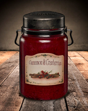 CINNAMON and CRANBERRIES Classic Jar Candle-26oz Online