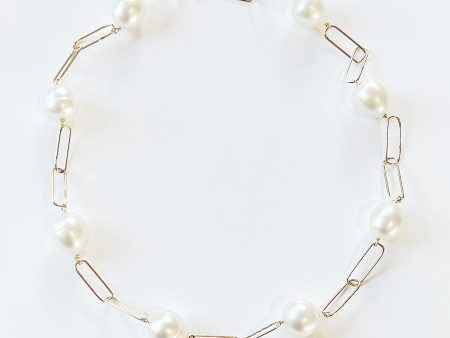 White South Sea Pearls with Living Links Planet Necklace For Discount