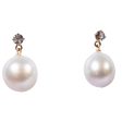 White South Sea Baroque Pearl Drops off Aquamarines For Cheap