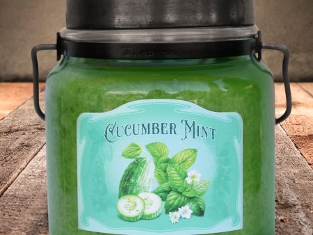 CUCUMBER MINT Classic Jar Candle-16oz Hot on Sale