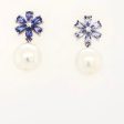 White South Sea Pearls and Tanzanite and Diamond Flowers Supply