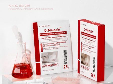 Dr.Melaxin Astaxanthin Whitening Ampoule Mask Pack 25g*5sheet Hot on Sale