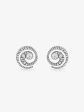 Tattoo Diamond & Blackened Gold Stud Earrings Fashion