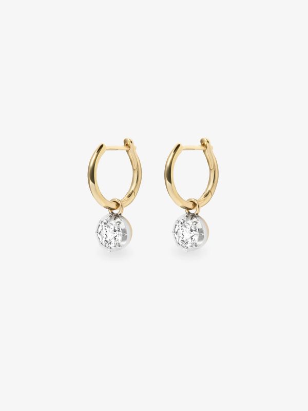 0.20ct Diamond & White Gold Gypset Hoop Earrings on Sale