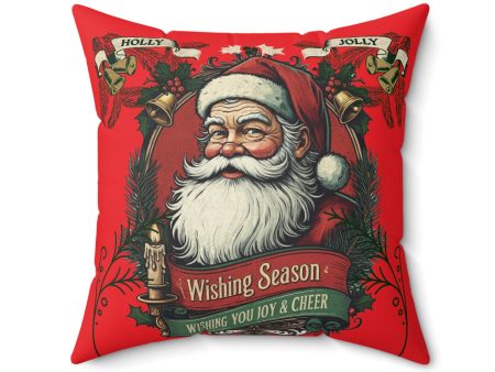 Holly Jolly Spun Polyester Square Pillow  - EmpressKorea on Sale