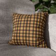 Yellow hue plaid Faux Suede Square Pillowcase  - EmpressKorea Supply