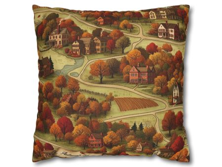 Map of Memories II Spun Polyester Square Pillowcase - EmpressKorea Discount