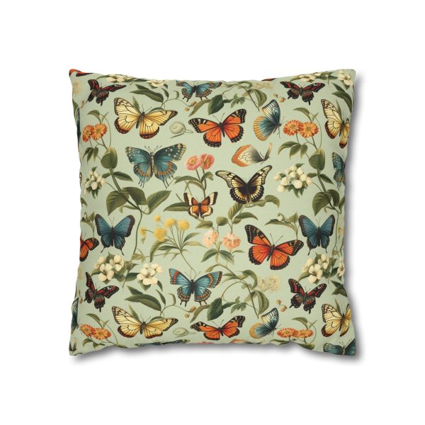 Butterfly Spun Polyester Square Pillowcase - EmpressKorea Cheap