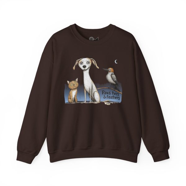 Paws, Purrs & Feathers Unisex Heavy Blend™ Crewneck Sweatshirt Hot on Sale