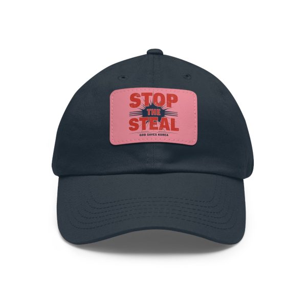 STOP THE STEAL, GOD SAVES KOREA Dad Hat with Leather Patch (Rectangle) Cheap