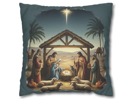 The baby was Jesus Faux Suede Square Pillowcase - EmpressKorea Fashion