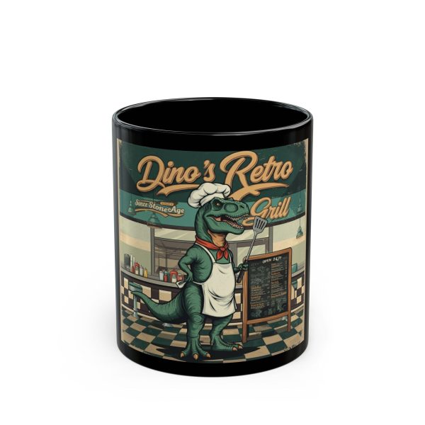 Dino’s Retro Grill Black Mug (11oz, 15oz) - EmpressKorea Online Sale