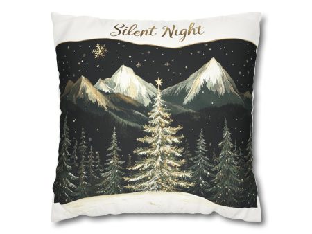 Silent night Faux Suede Square Pillowcase - EmpressKorea Sale