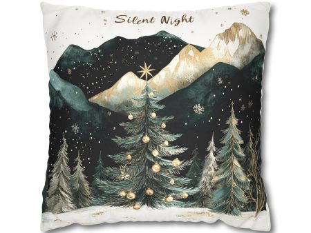 Silent night II Faux Suede Square Pillowcase - EmpressKorea Online now