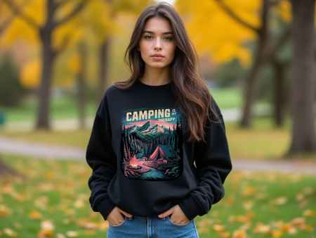 Camping is my therapy Unisex Sweatshirt - EmpressKorea Online Hot Sale