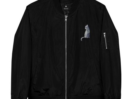 Thoughtful Feline Premium recycled bomber jacket - EmpressKorea Cheap