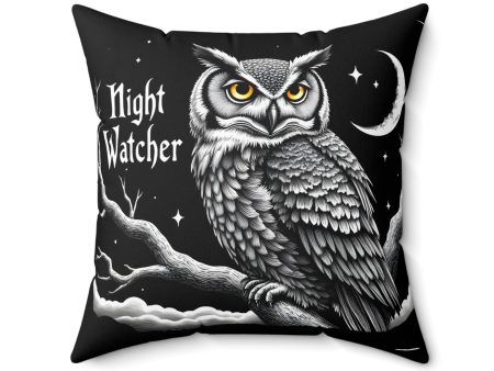 Night watcher Spun Polyester Square Pillow  - EmpressKorea Cheap