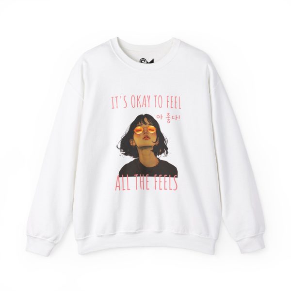 It s OK to feel Unisex Heavy Blend™ Crewneck Sweatshirt - EmpressKorea For Sale