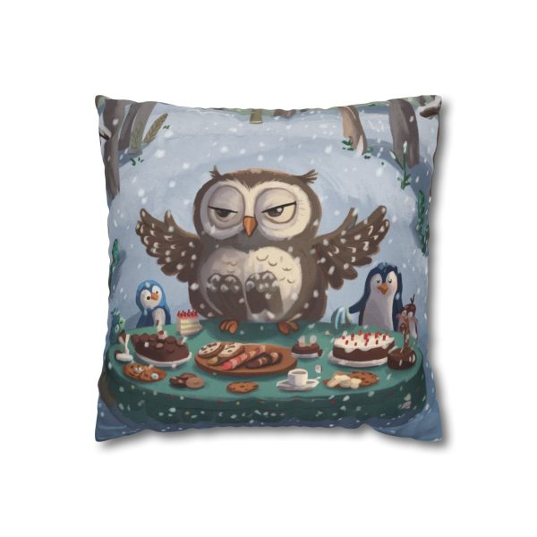 Winter Woodland Feast Spun Polyester Square Pillowcase - EmpressKorea For Cheap