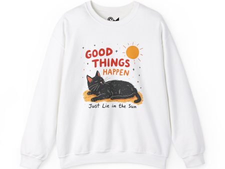 Good things happen Unisex Heavy Blend™ Crewneck Sweatshirt Online Hot Sale