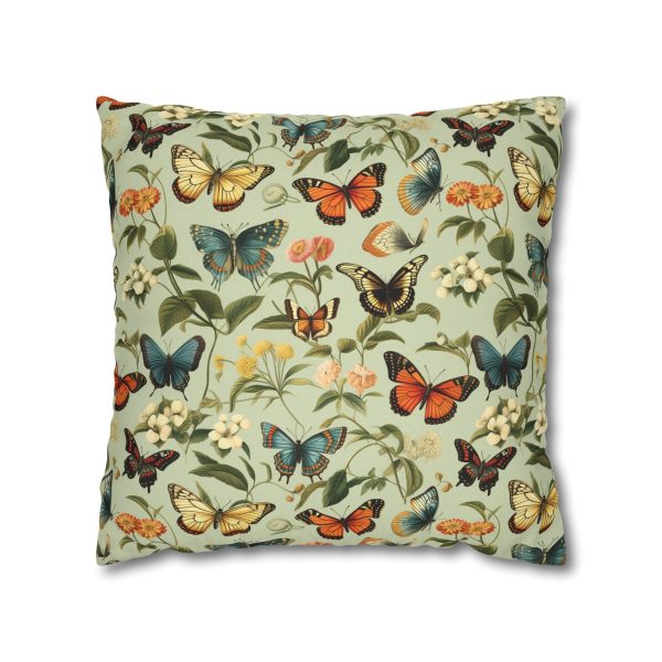 Butterfly Spun Polyester Square Pillowcase - EmpressKorea Cheap