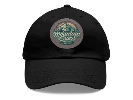 Where Mountains Meet Your Spirit Dad Hat with Leather Patch (Round)  - EmpressKorea For Cheap