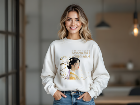 Korean Poem Unisex Sweatshirt - EmpressKorea For Cheap