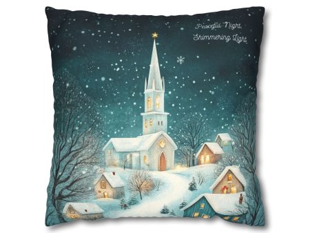 Peaceful night shimmering light Faux Suede Square Pillowcase - EmpressKorea Supply