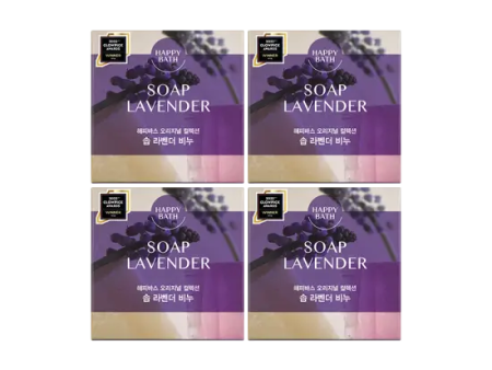 HAPPY BATH Original Collection No 128 Lavender Bar Soap 90g x 4ea Sale