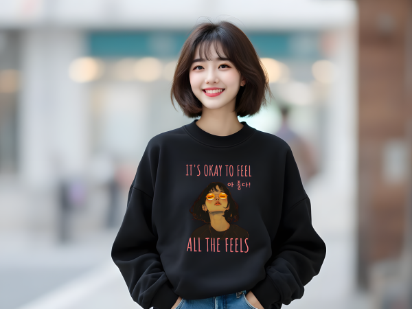 It s OK to feel Unisex Heavy Blend™ Crewneck Sweatshirt - EmpressKorea For Sale