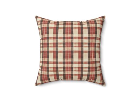 Foliage hue plaid Spun Polyester Square Pillowcase  - EmpressKorea Online